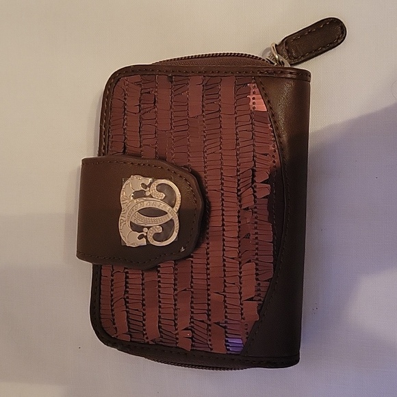 Sharif designed in NY purse and wallet 4 piece Set in copper sequin NWOT - Picture 8 of 12